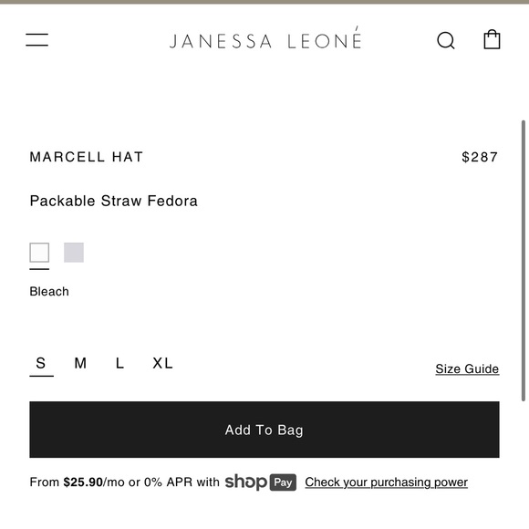 Janessa Leone Marcel Hat - Medium - Picture 3 of 15